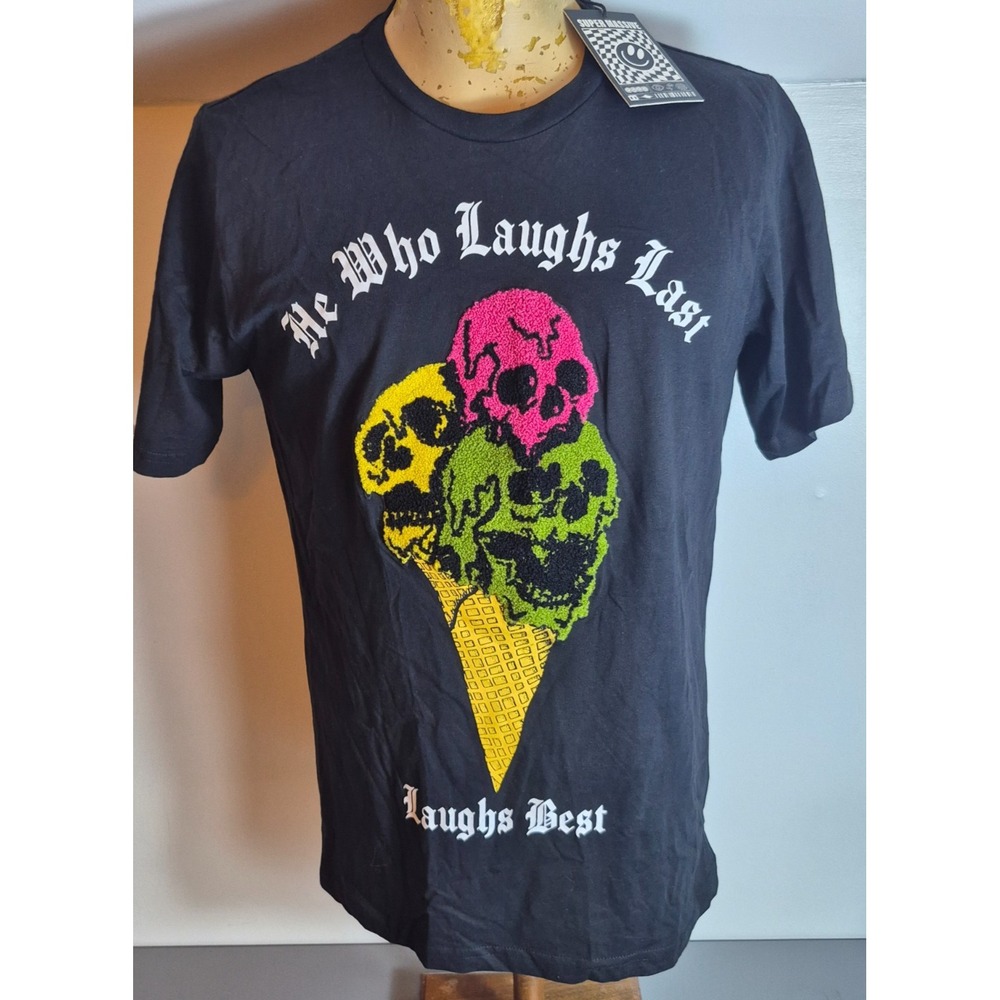 Super Massive Mens Ice Cream Skulls T-Shirt Medium Black NEW NWT